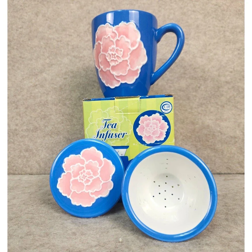 New Barnes & Noble Tea Diffuser With Cup And Lid